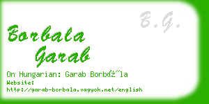 borbala garab business card